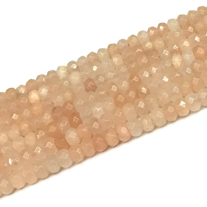 CRB115 Pink Aventurine Jade Beads Faceted Rondelle 5x8mm 15" Strand