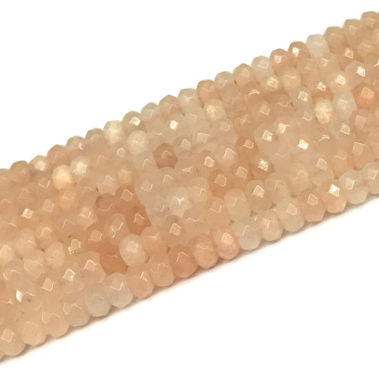 CRB115 Pink Aventurine Jade Beads Faceted Rondelle 5x8mm 15" Strand