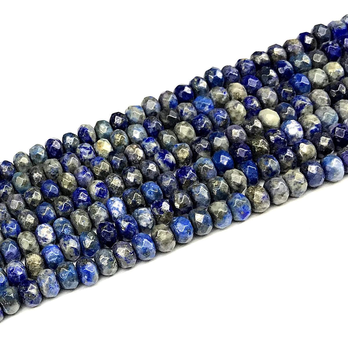 CRB126 Lapis Lazuli Beads Faceted Rondelle 4x6mm 15" Strand