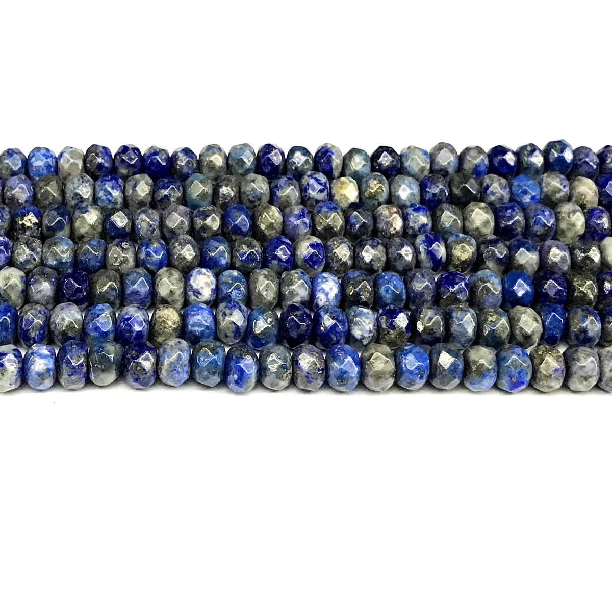 CRB126 Lapis Lazuli Beads Faceted Rondelle 4x6mm 15" Strand