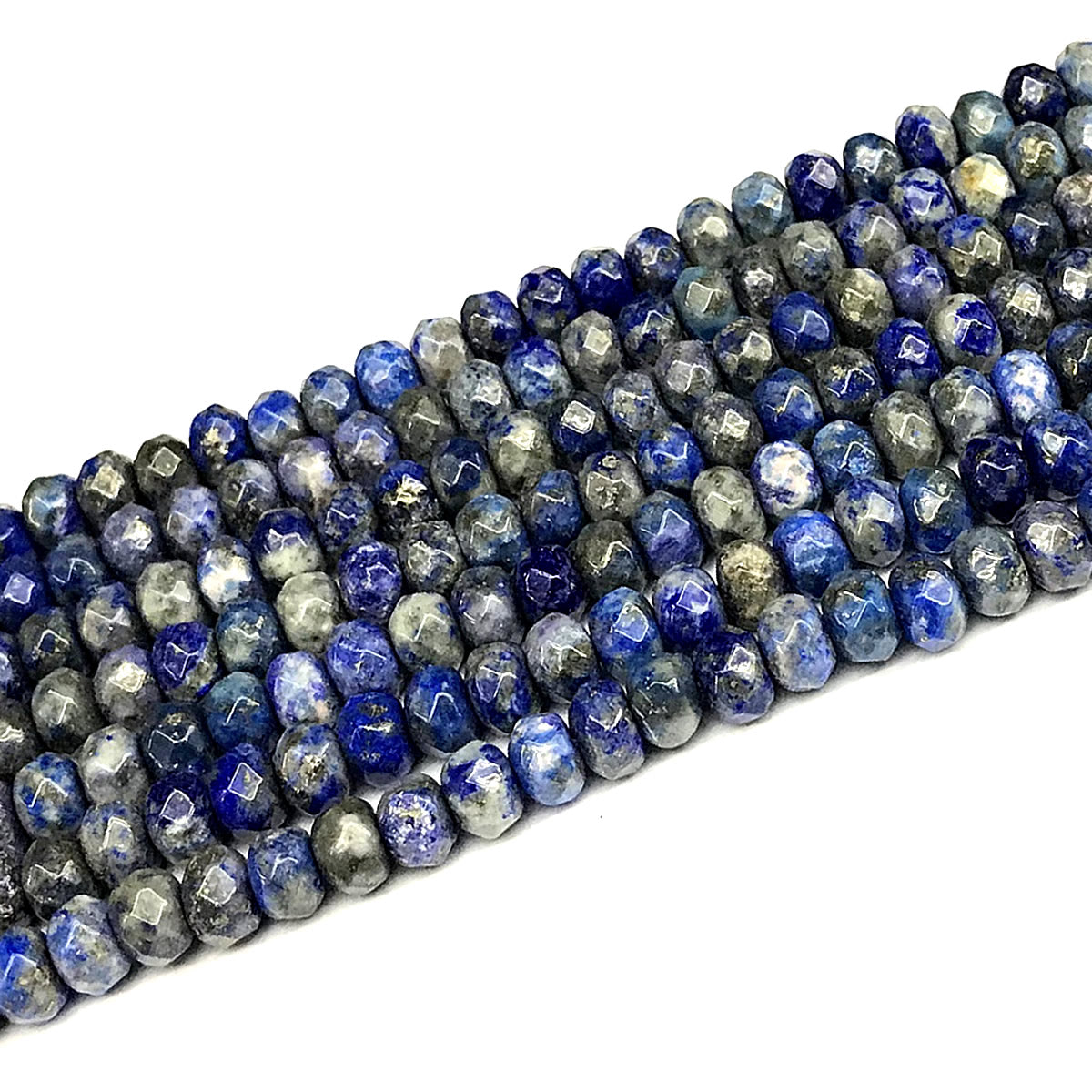 CRB127 Lapis Lazuli Beads Faceted Rondelle 5x8mm 15" Strand