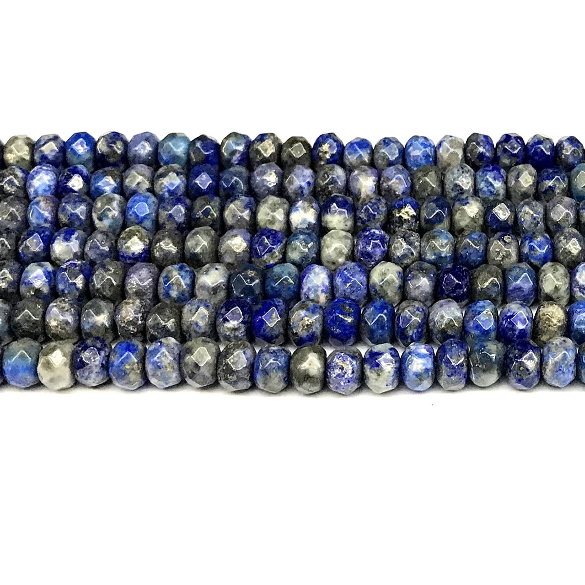 CRB127 Lapis Lazuli Beads Faceted Rondelle 5x8mm 15" Strand