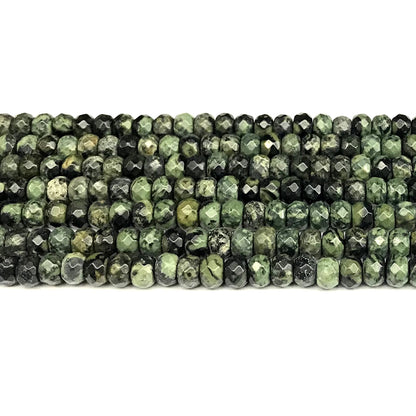 CRB167 Kambaba Jasper Beads Faceted Rondelle 4x6mm 15" Strand