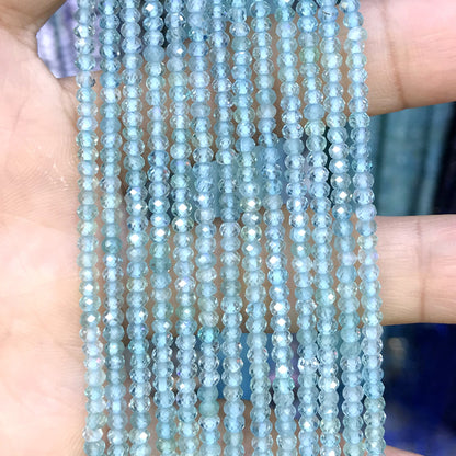 CRB17 Apatite Beads Faceted Rondelle 2x3mm 15" Strand