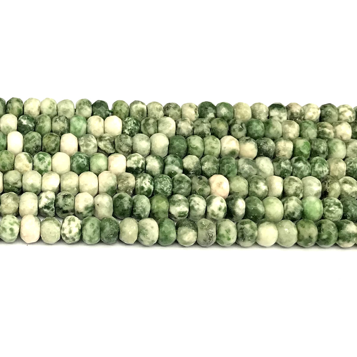 CRB172 Qinghai Jade Beads Faceted Rondelle 4x6mm 15" Strand