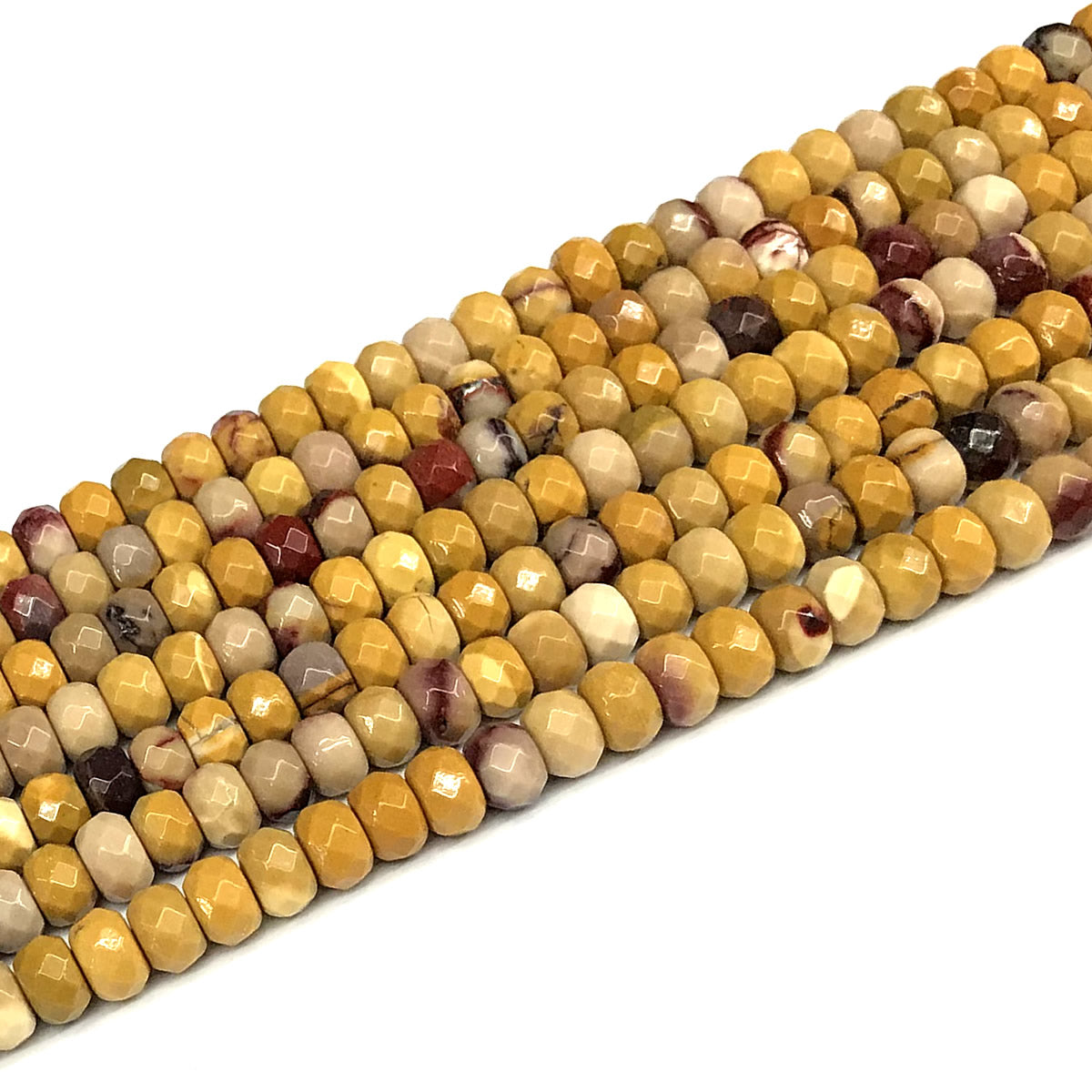 CRB178 Mookaite Gemstone Beads Faceted Rondelle 4x6mm 15" Strand