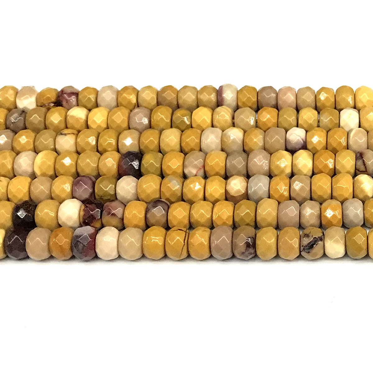 CRB179 Mookaite Gemstone Beads Faceted Rondelle 5x8mm 15" Strand