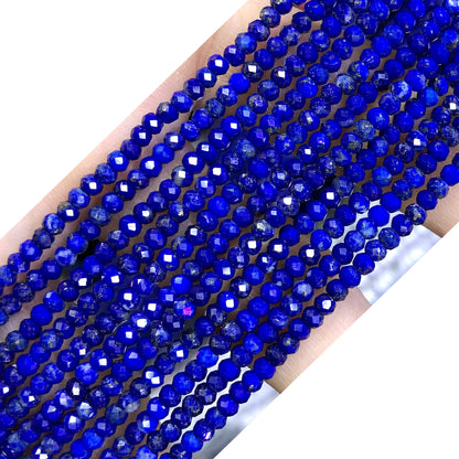 CRB19 Lapis Lazuli Beads Faceted Rondelle 2x3mm 15" Strand