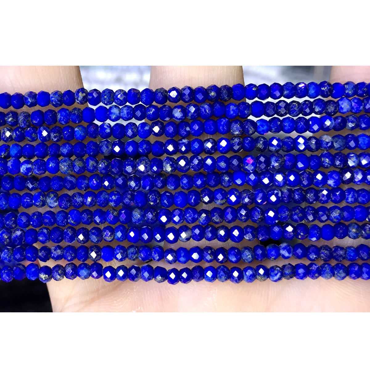 CRB19 Lapis Lazuli Beads Faceted Rondelle 2x3mm 15" Strand