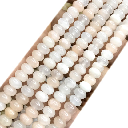 CRB202 Pink Aventurine Jade Beads Smooth Rondelle 4x6mm 15" Strand