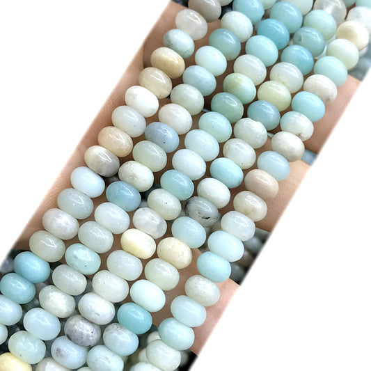 CRB205 Colorful Amazonite Beads Smooth Rondelle 4x6mm 15" Strand