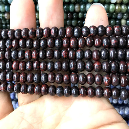 CRB212 Brecciated Jasper Beads Smooth Rondelle 4x6mm 15" Strand