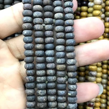 CRB322 Bronzite Gemstone Beads Matte Rondelle 4x6mm 15" Strand