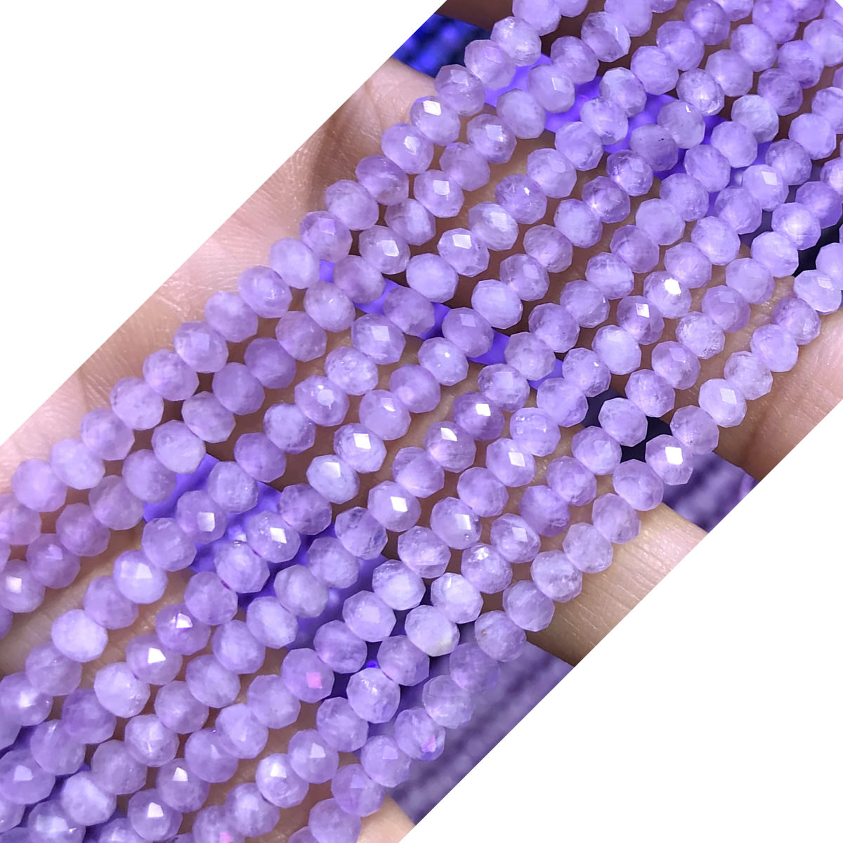 CRB34 Lavender Amethyst Beads Faceted Rondelle 2.5x4mm 15" Strand