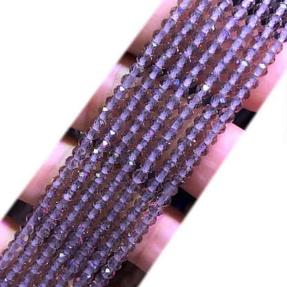 CRB362 Smoky Quartz Beads Faceted Rondelle 2x3mm 15" Strand