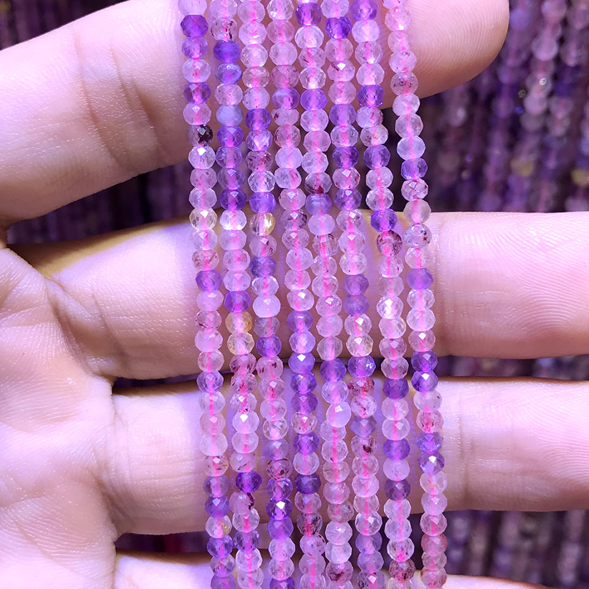 CRB368 Colorful Quartz Beads Faceted Rondelle 2x3mm 15" Strand