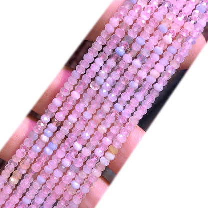 CRB370 Morganite Gemstone Beads Faceted Rondelle 2x3mm 15" Strand