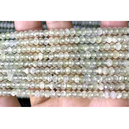 CRB38 Prehnite Gemstone Beads Faceted Rondelle 2.5x4mm 15" Strand