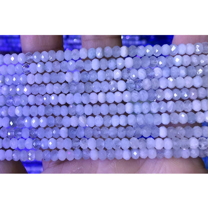 CRB40 Aquamarine Gemstone Beads Faceted Rondelle 2.5x4mm 15" Strand