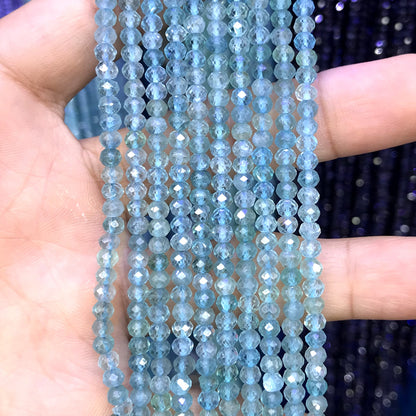 CRB41 Apatite Gemstone Beads Faceted Rondelle 2.5x4mm 15" Strand