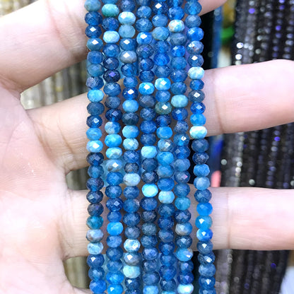 CRB43 Apatite Beads Faceted Rondelle 2.5x4mm 15" Strand