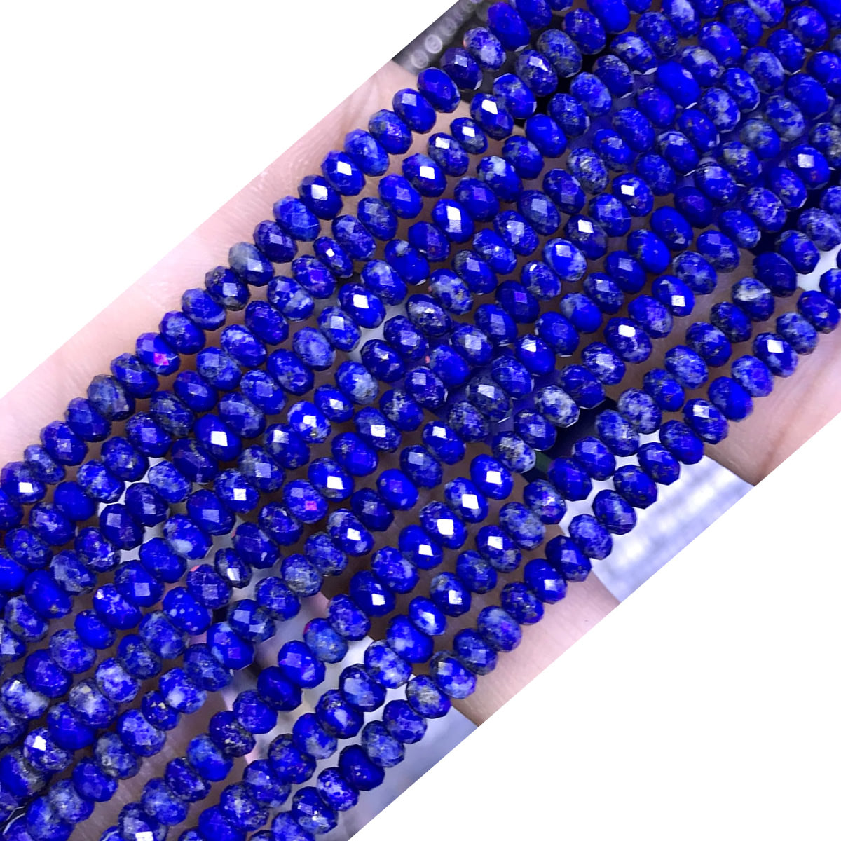 CRB45 Lapis Lazuli Beads Faceted Rondelle 2.5x4mm 15" Strand