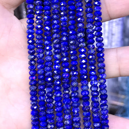 CRB45 Lapis Lazuli Beads Faceted Rondelle 2.5x4mm 15" Strand