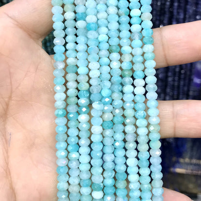 CRB53 Amazonite Gemstone Beads Faceted Rondelle 2.5x4mm 15" Strand