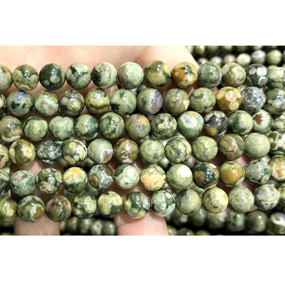 CRH10 Rhyolite Gemstone Beads Smooth Round 6mm 15" Strand