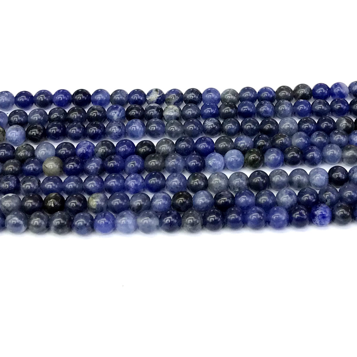 CSO25 Sodalite Gemstone Beads Smooth Round 4mm 15" Strand