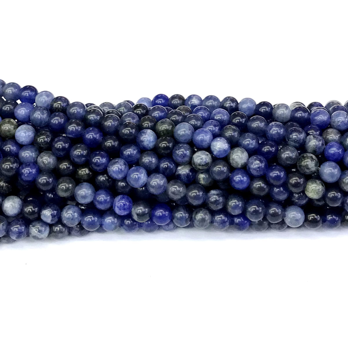 CSO25 Sodalite Gemstone Beads Smooth Round 4mm 15" Strand