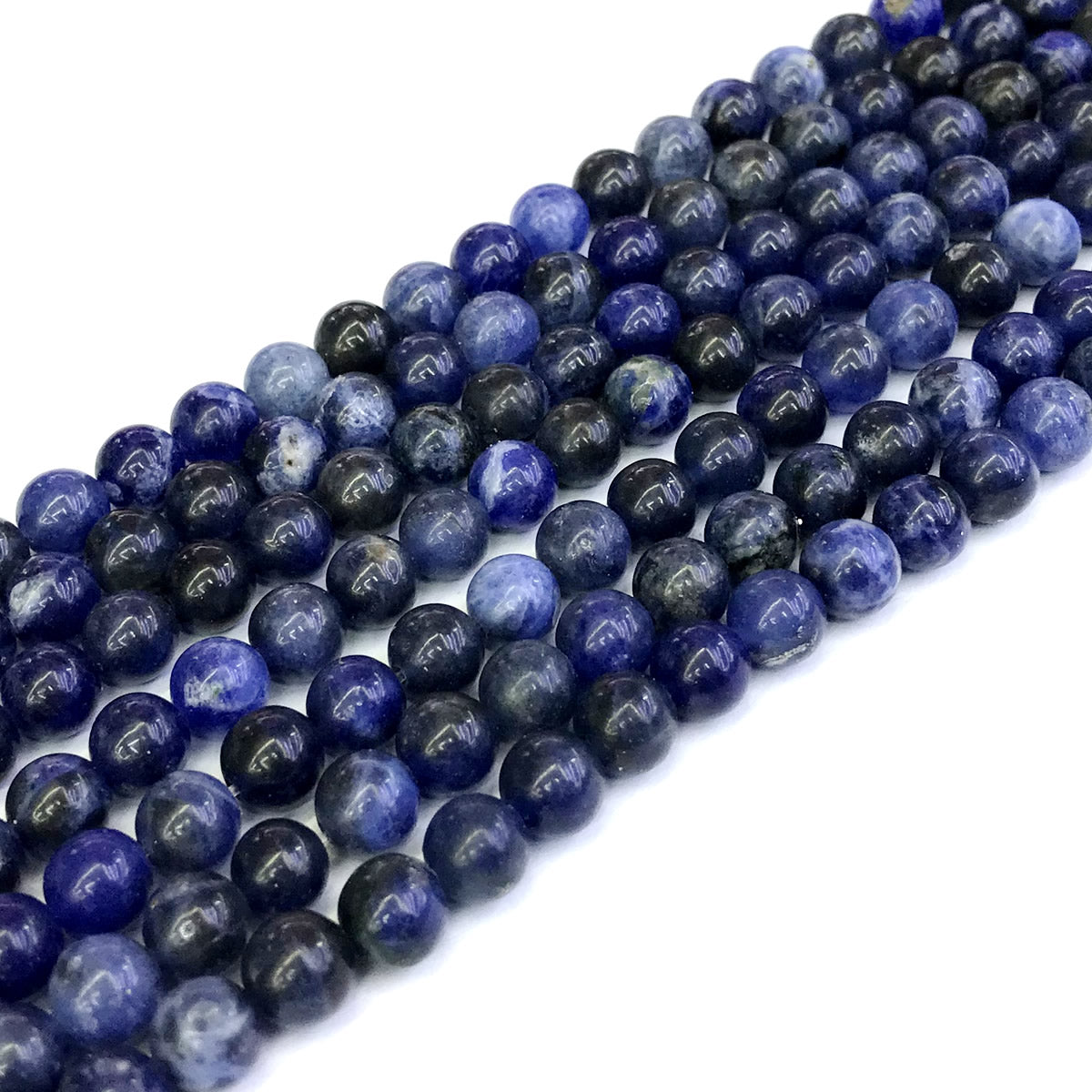 CSO26 Sodalite Gemstone Beads Smooth Round 6mm 15" Strand