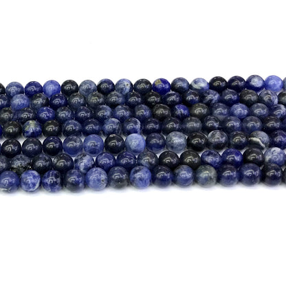 CSO26 Sodalite Gemstone Beads Smooth Round 6mm 15" Strand