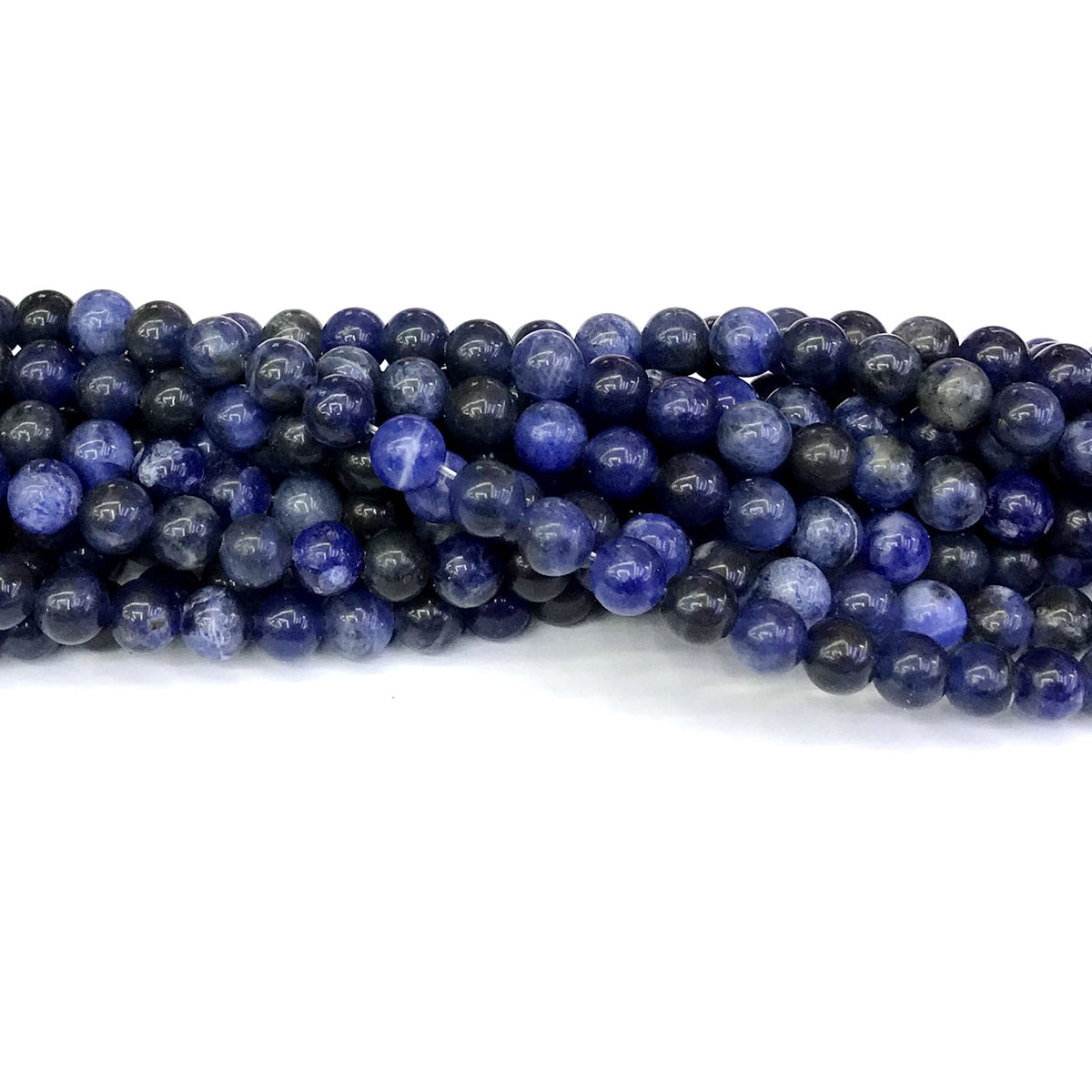 CSO26 Sodalite Gemstone Beads Smooth Round 6mm 15" Strand