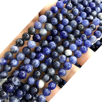 CSO26 Sodalite Gemstone Beads Smooth Round 6mm 15" Strand