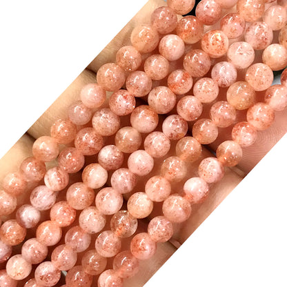 CSS10 Golden Sunstone Beads Smooth Round 4mm 15" Strand