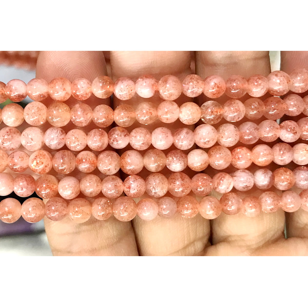 CSS10 Golden Sunstone Beads Smooth Round 4mm 15" Strand