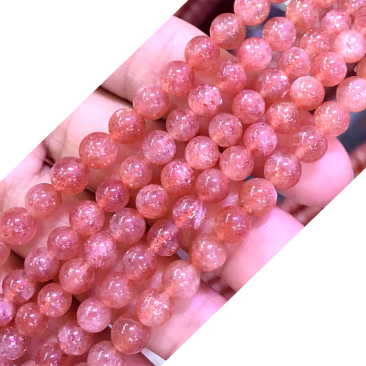 CSS20 Golden Sunstone Gemstone Beads Smooth Round 6mm 15" Strand