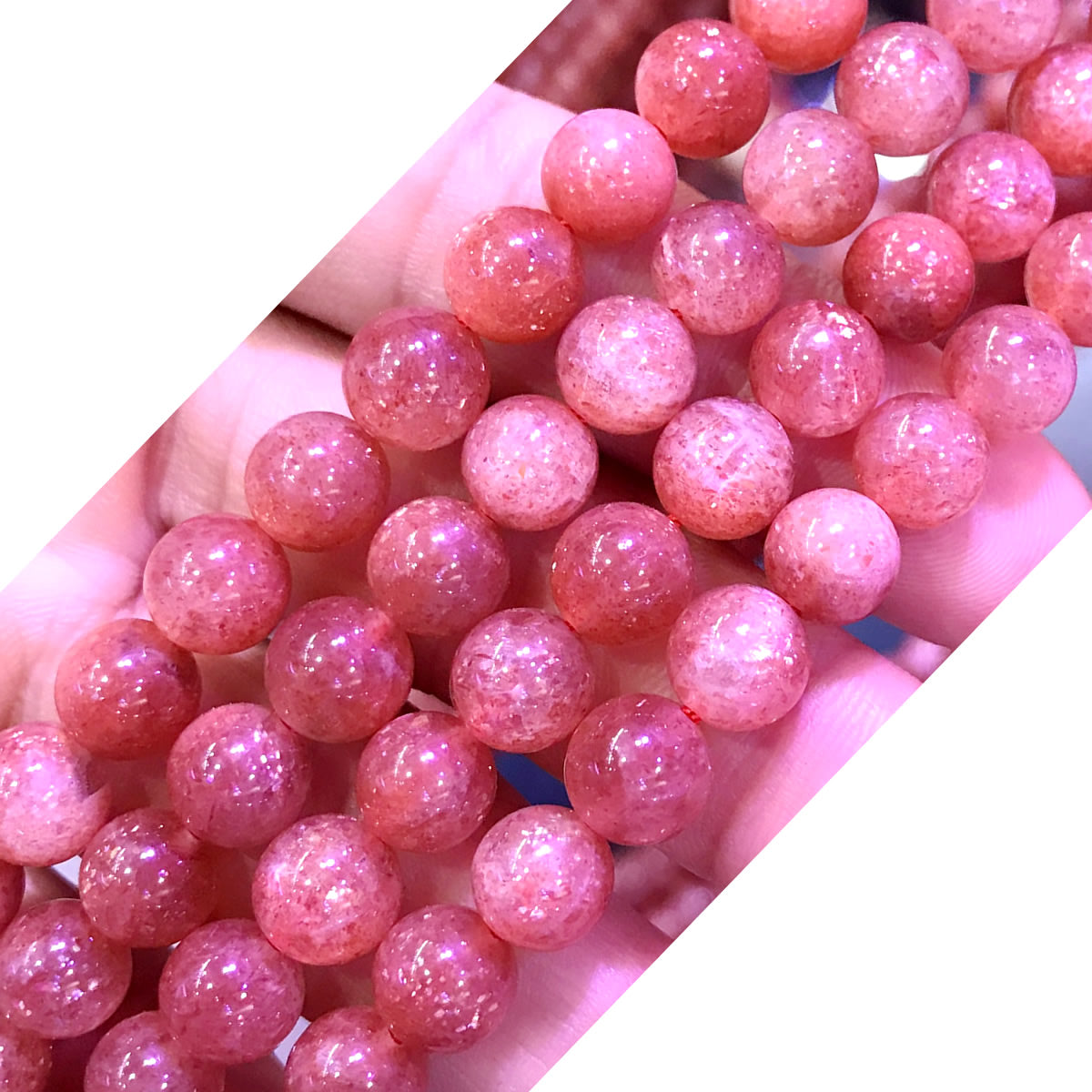 CSS21 Golden Sunstone Gemstone Beads Smooth Round 8mm 15" Strand