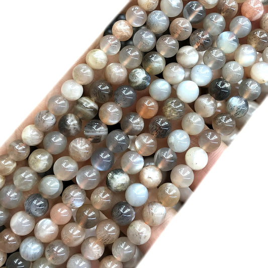 CSS59 Sunstone Beads Smooth Round 6mm 15" Strand