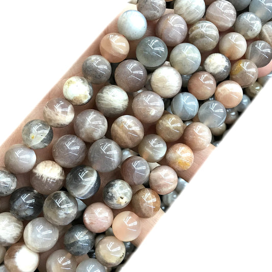 CSS61 Sunstone Beads Smooth Round 10mm 15" Strand