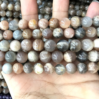 CSS61 Sunstone Beads Smooth Round 10mm 15" Strand