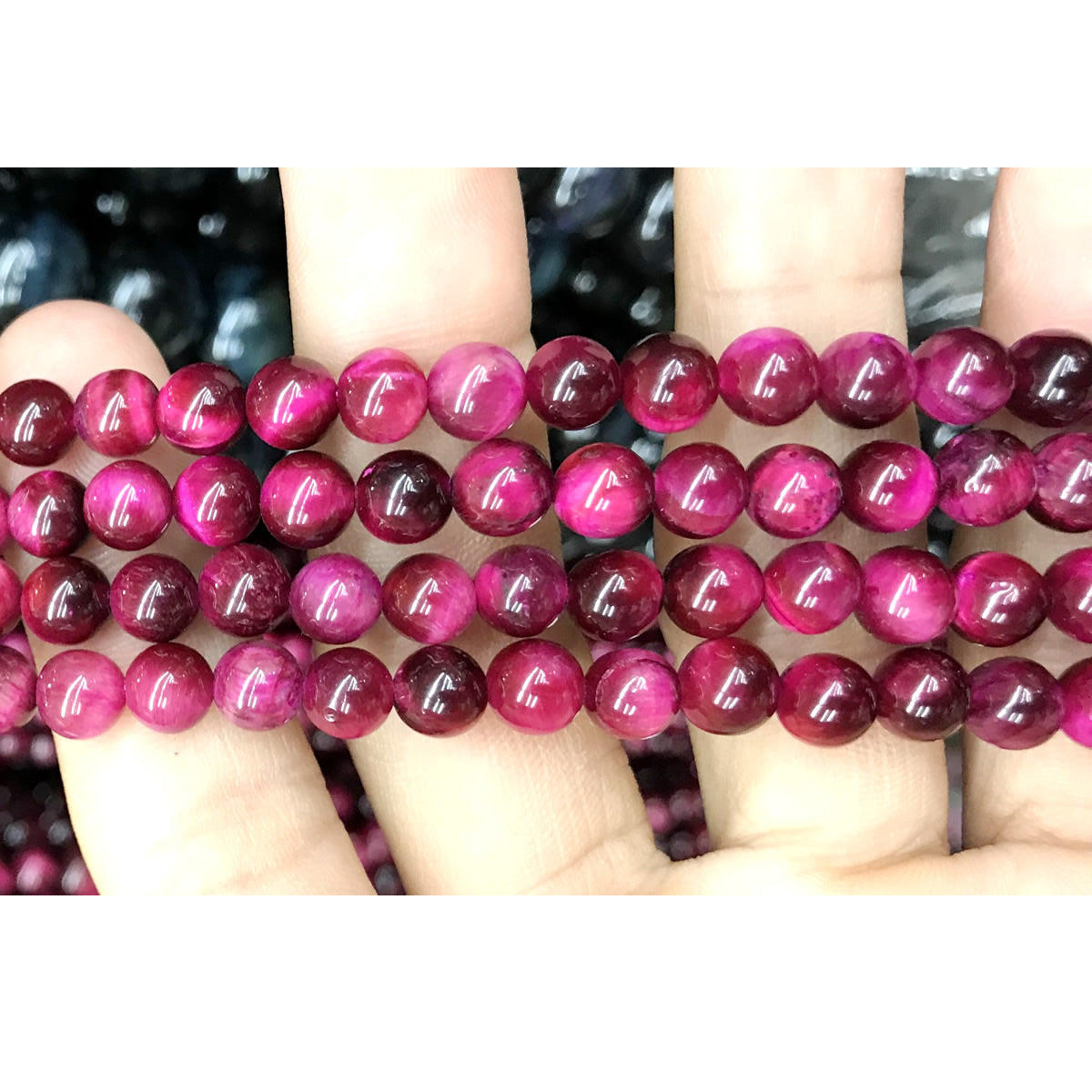 CTE135 Red Tiger Eye Beads Smooth Round 4mm 15" Strand