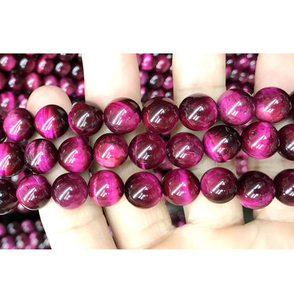 CTE138 Red Tiger Eye Beads Smooth Round 10mm 15" Strand