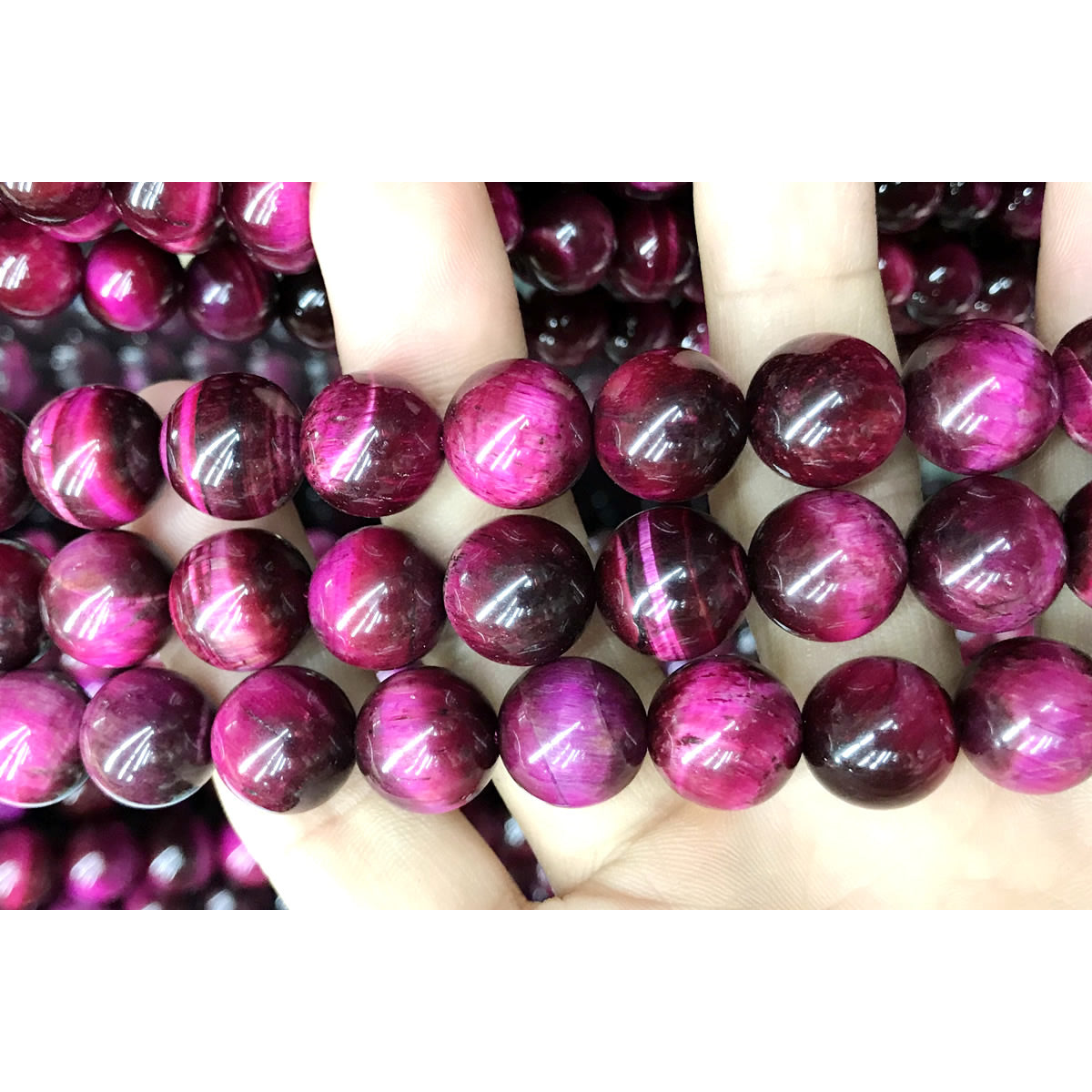 CTE139 Red Tiger Eye Beads Smooth Round 12mm 15" Strand