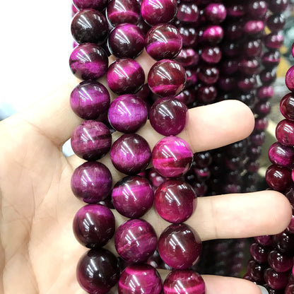 CTE140 Red Tiger Eye Beads Smooth Round 14mm 15" Strand