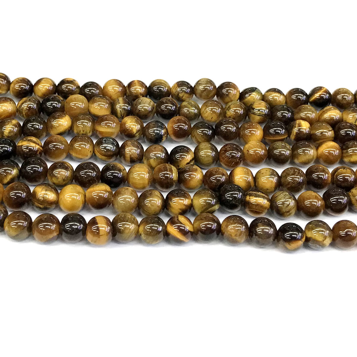 CTE18 Yellow Tiger Eye Beads Smooth Round 6mm 15" Strand