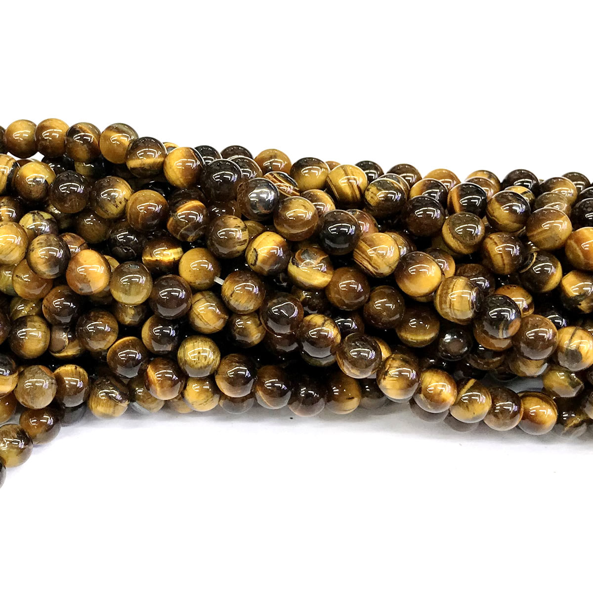 CTE18 Yellow Tiger Eye Beads Smooth Round 6mm 15" Strand