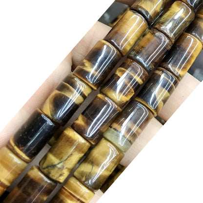 CTE187 Yellow Tiger Eye Beads Tube 8*12mm 15" Strand