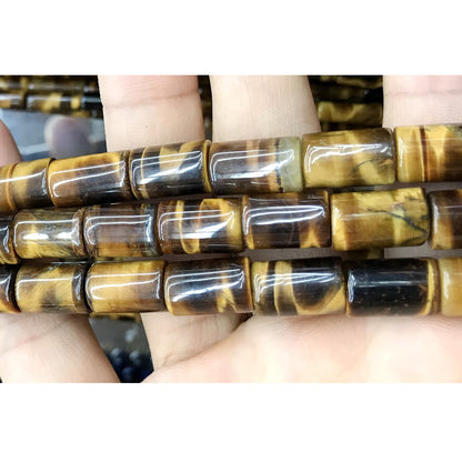 CTE187 Yellow Tiger Eye Beads Tube 8*12mm 15" Strand